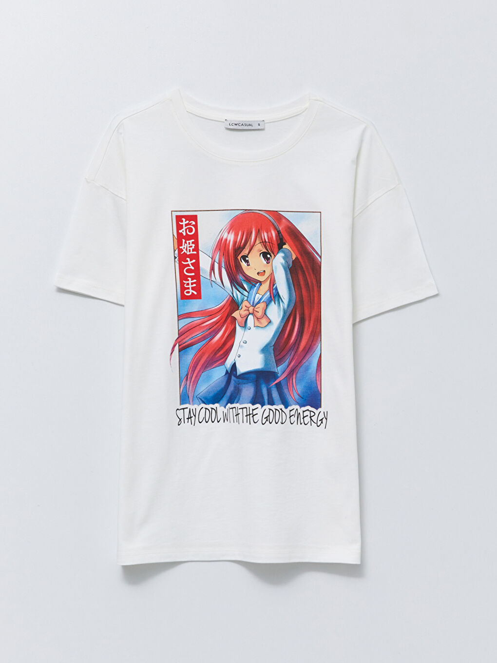 Crew Neck Printed Short Sleeve Women's Cotton T-Shirt-5