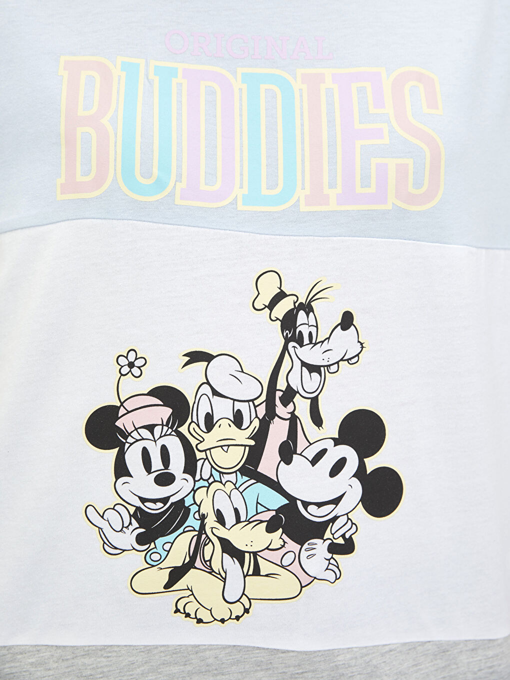 Crew Neck Mickey Mouse Printed Short Sleeve Cotton Women's T-Shirt-3