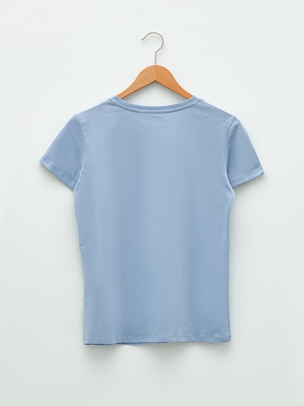LCW Vision Crew Neck Printed Short Sleeve Cotton Women's T-shirt -S2GF56Z8-GCK