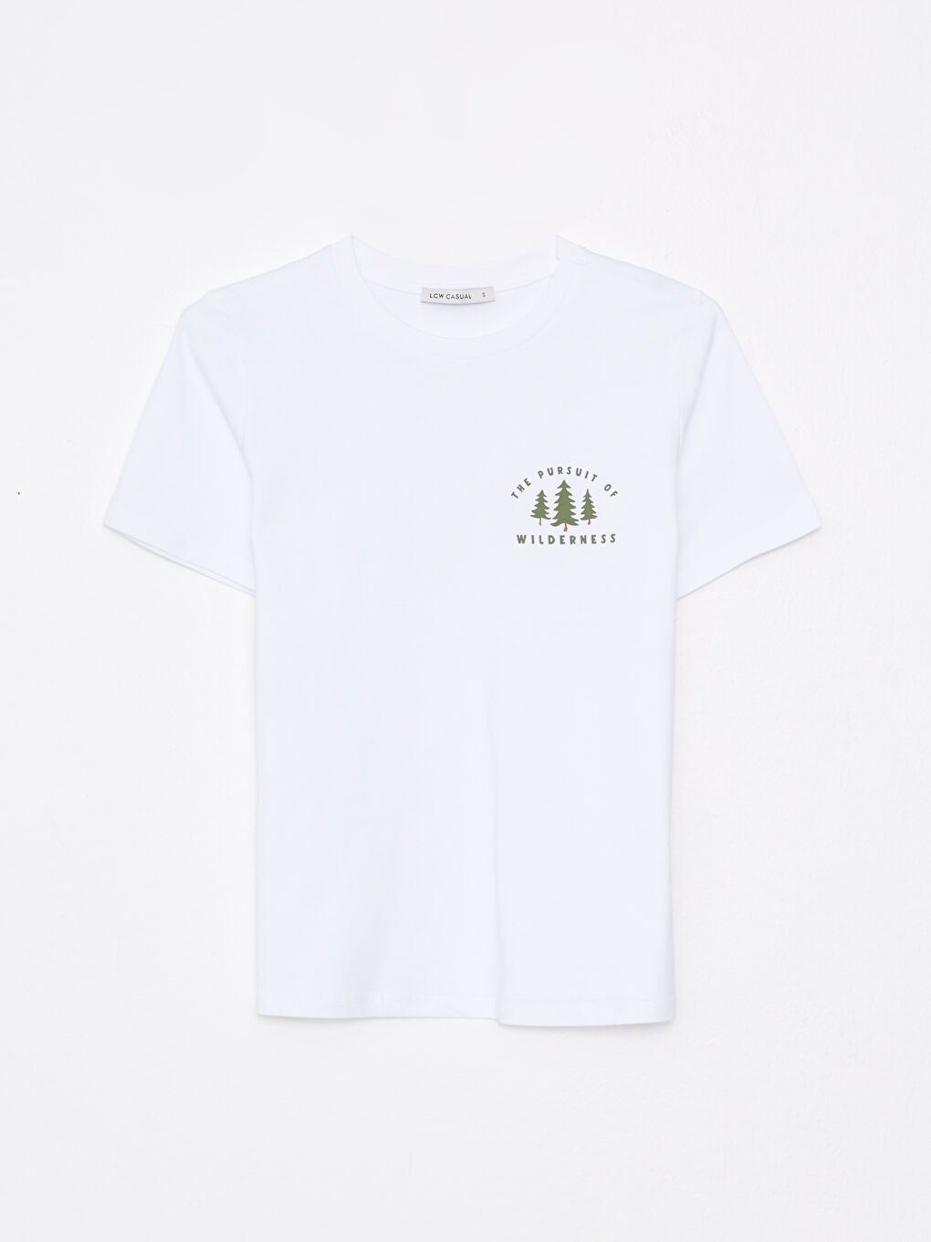 Crew Neck Printed Short Sleeve Cotton Women's T-shirt-5