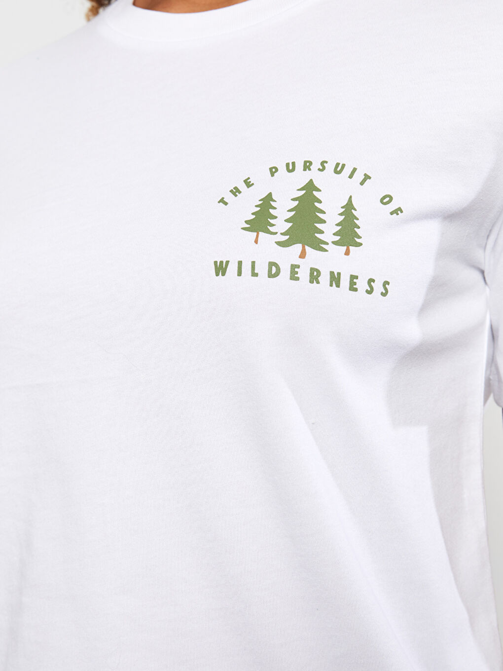 Crew Neck Printed Short Sleeve Cotton Women's T-shirt-3