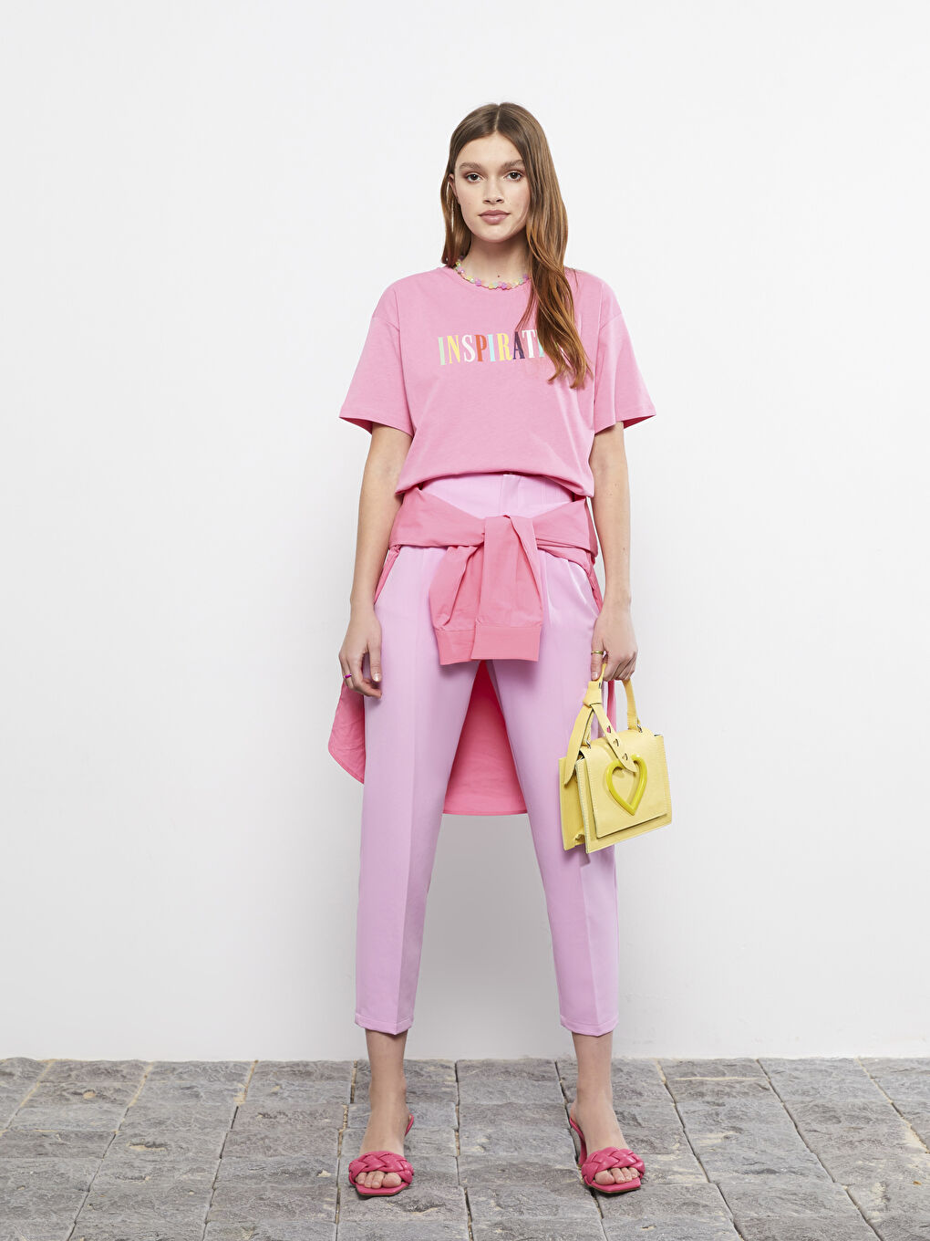 Crew Neck Letter Printed Short Sleeve Cotton Women's T-Shirt