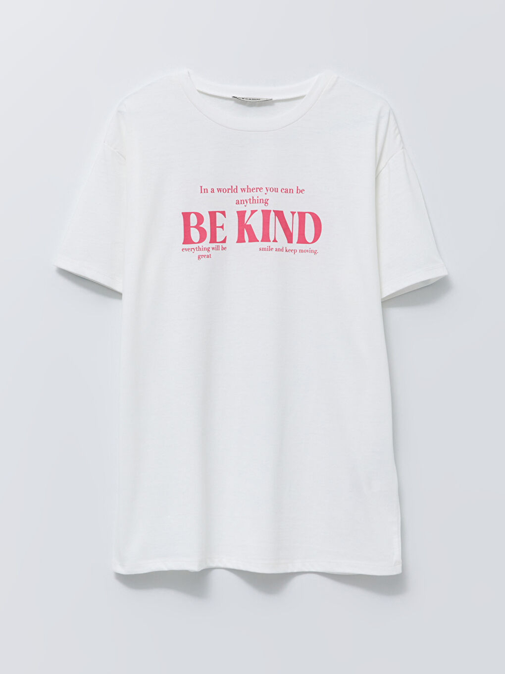 Crew Neck Letter Printed Short Sleeve Women's T-Shirt-5