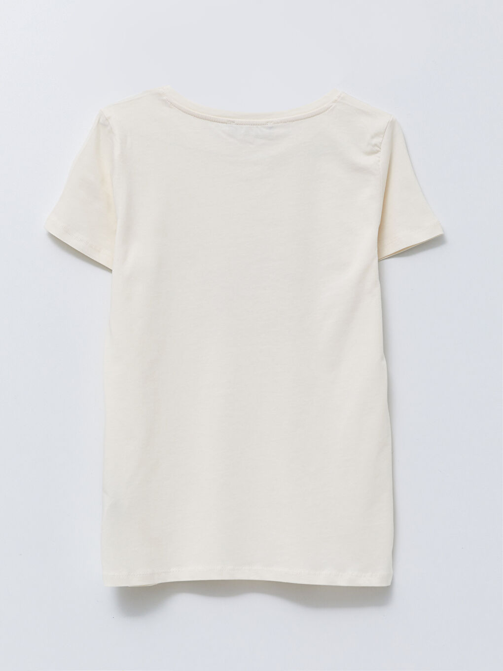 Crew Neck Printed Short Sleeve Cotton Women's T-shirt-6