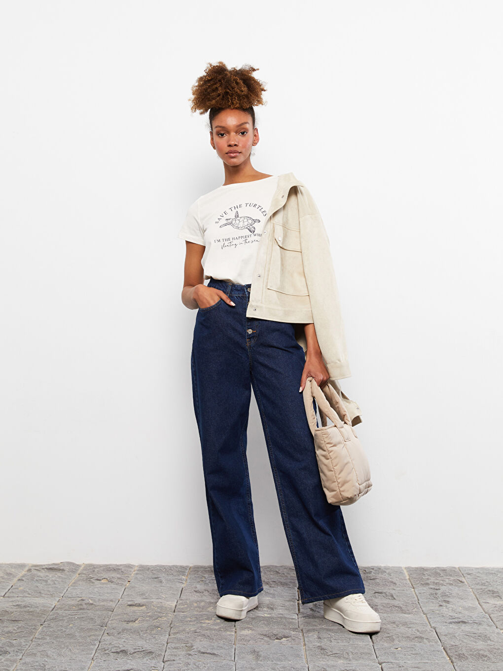 Crew Neck Printed Short Sleeve Cotton Women's T-shirt