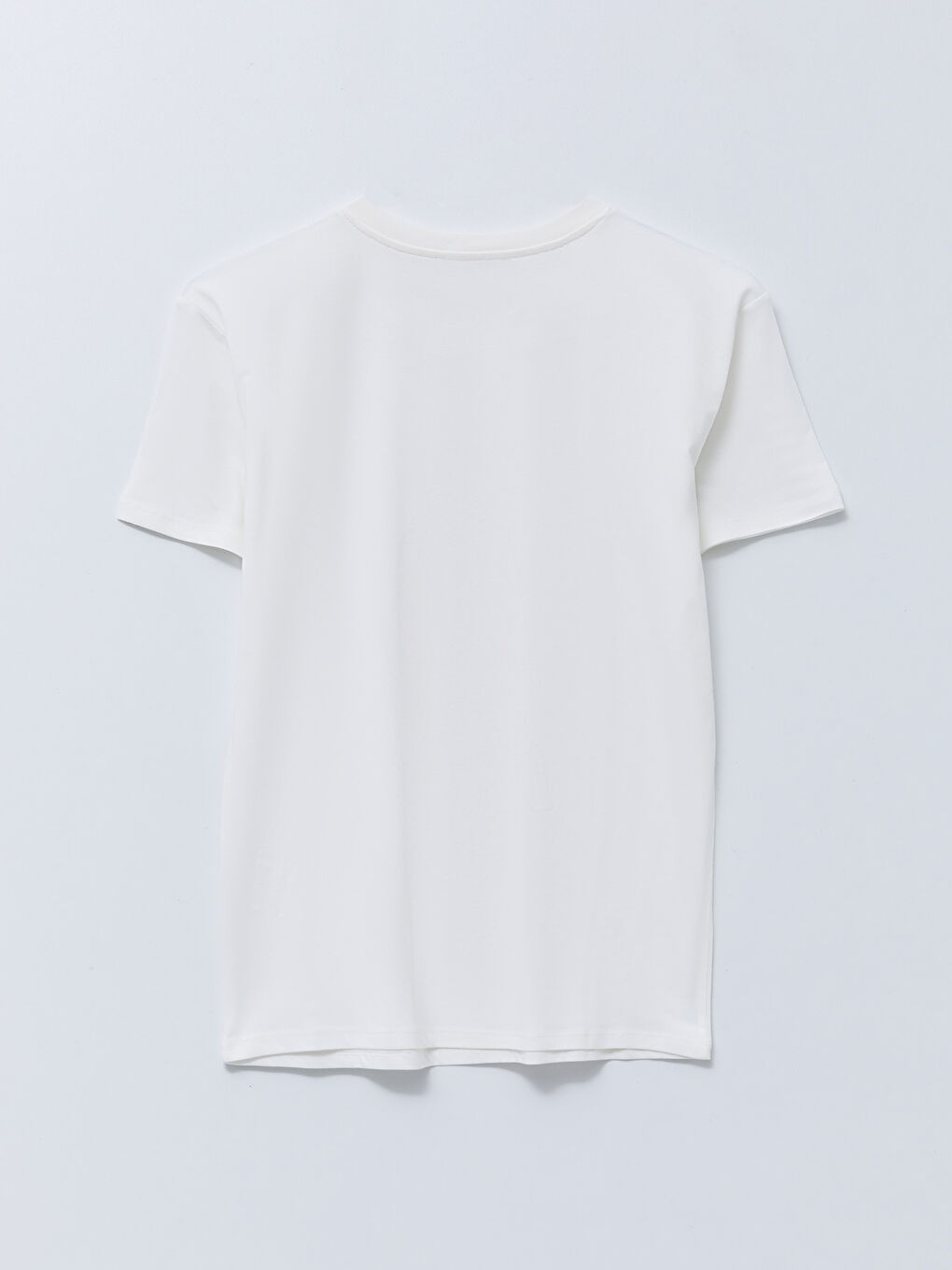 Crew Neck Printed Short Sleeve Cotton Women's T-shirt-6