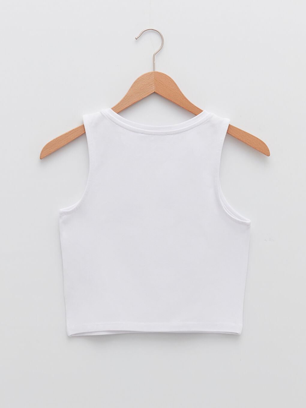 Maiou Simplu din Bumbac cu Guler Rotund pentru Femei-5