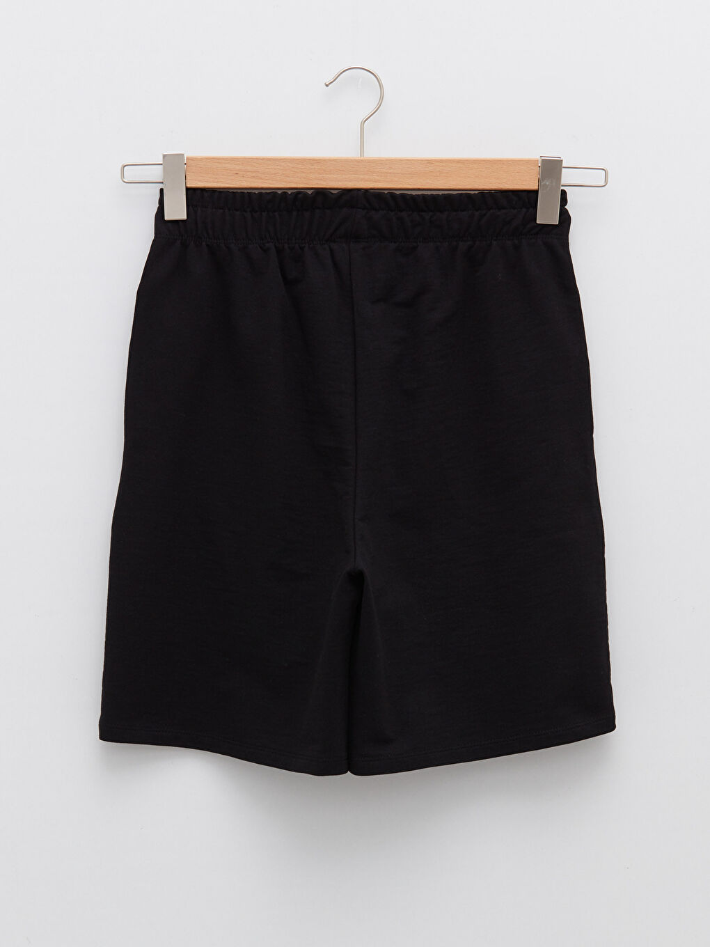 Women's Bermuda Shorts With Elastic Waist Printed Pocket Detail-6