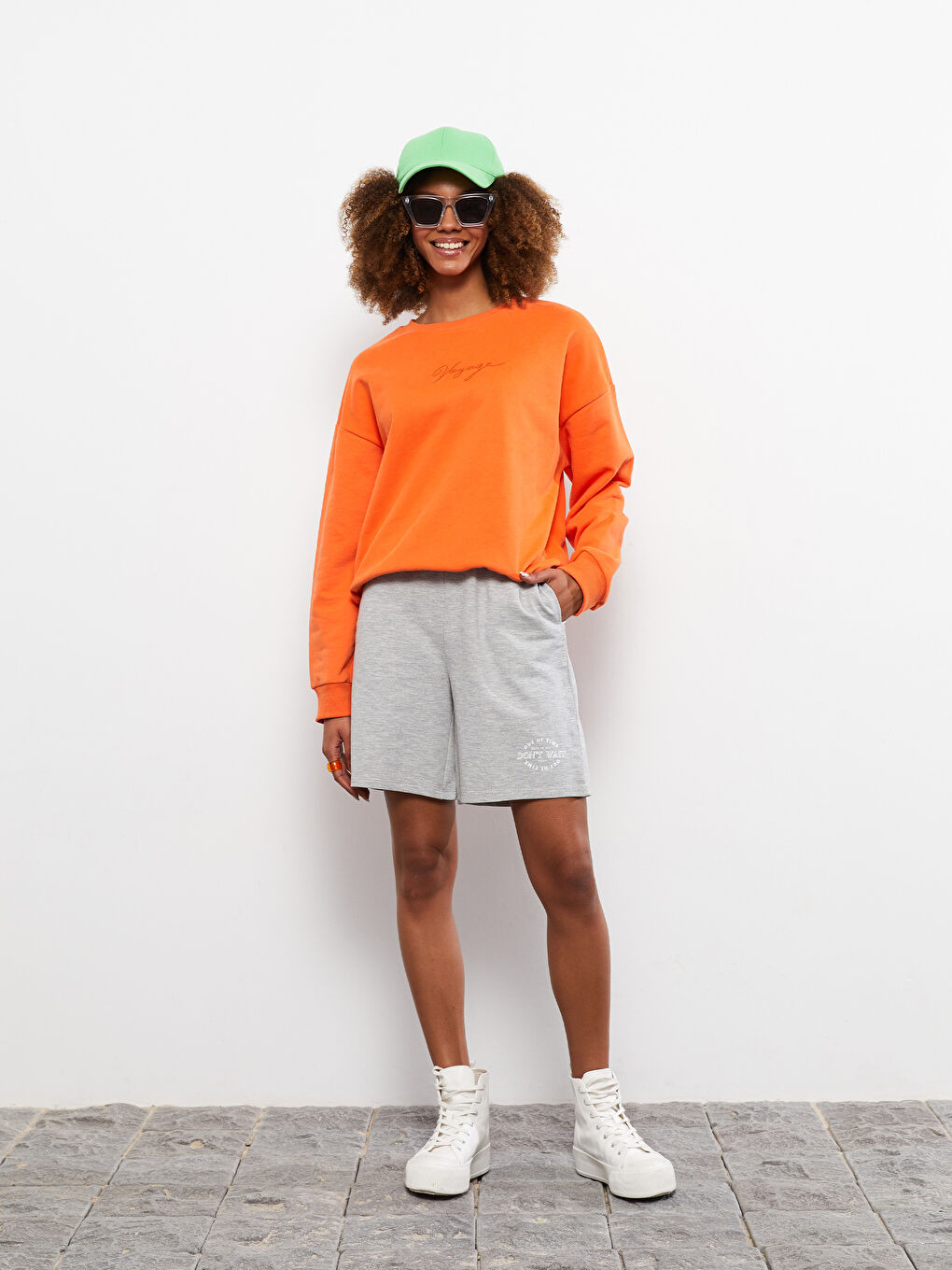 Women's Elastic Waist Printed Pocket Detailed Shorts-2