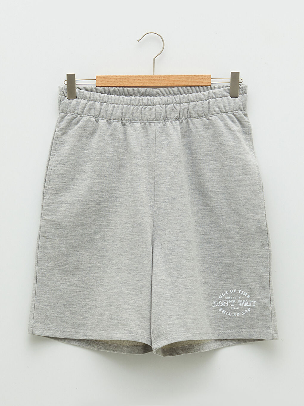 Women's Elastic Waist Printed Pocket Detailed Shorts-6