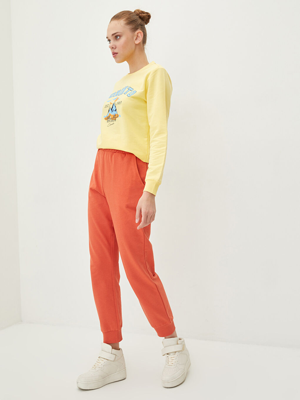 Elastic Waist Regular Pocket Detailed Women's Jogger Sweatpants