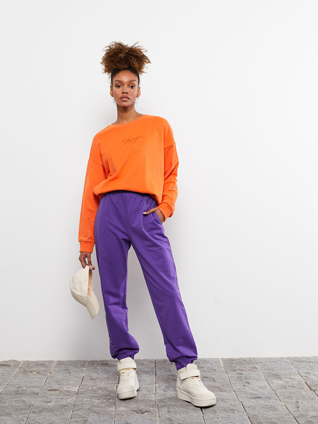 Elastic Waist Regular Pocket Detailed Women's Jogger Sweatpants