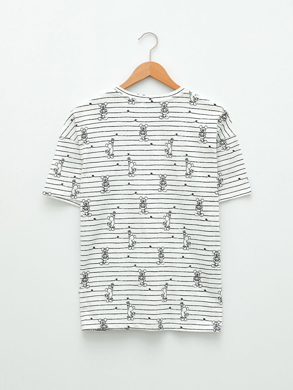 Crew Neck Mickey Mouse Printed Short Sleeve Women's T-Shirt-6