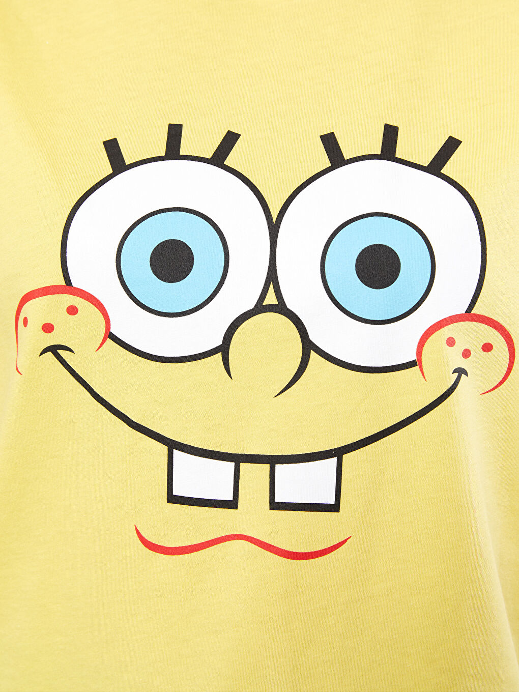 Crew Neck SpongeBob Printed Short Sleeve Cotton Women's T-Shirt-3