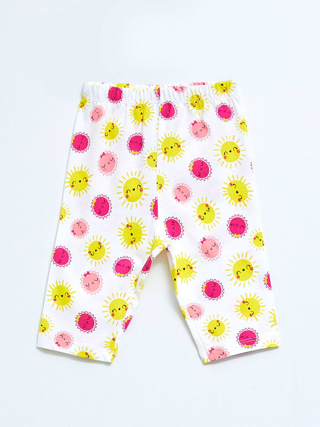 Дөңгелек жағалы принтті қыз балаларға арналған 2 данадан тұратын пижама жинағы-4