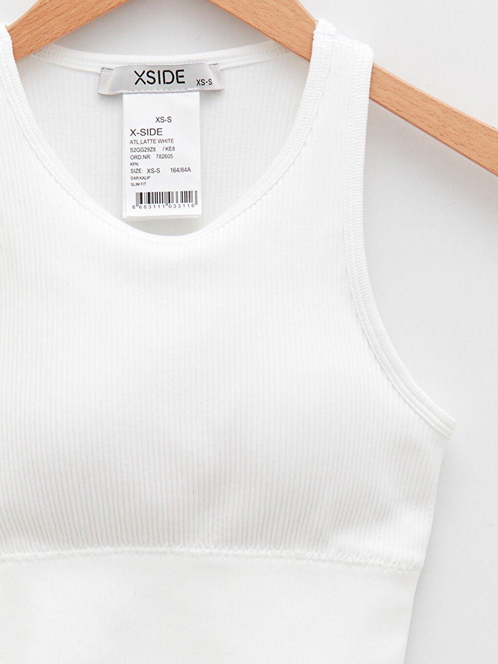 Beyaz Halter Yaka Düz Spor Kadın Büstiyer-7