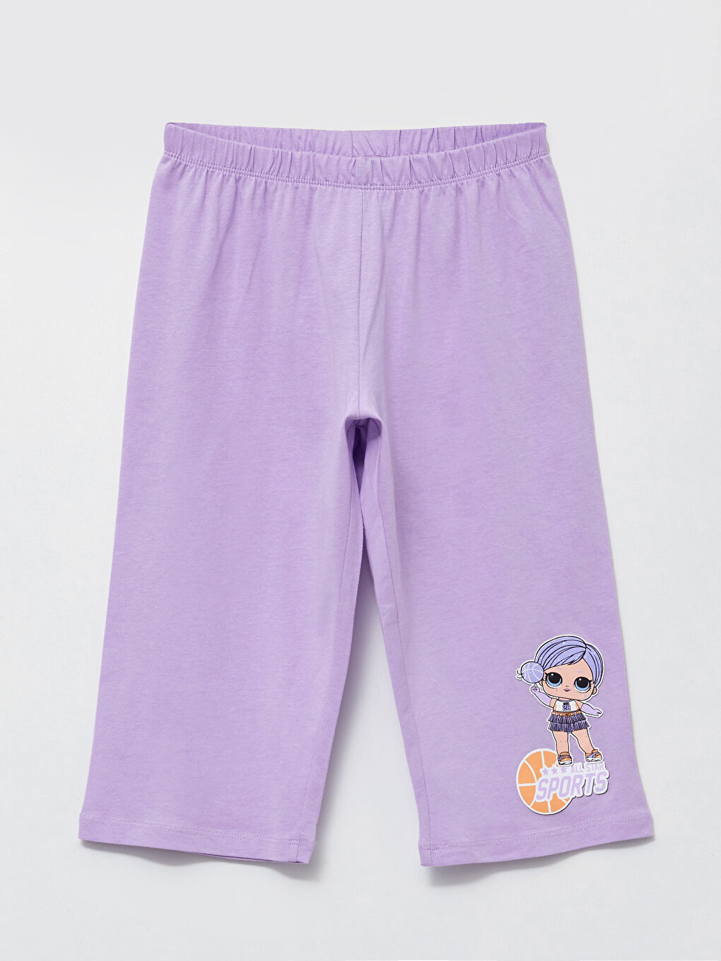 Beyaz Bisiklet Yaka LOL Surprise OMG Lisanslı Kısa Kollu Kız Çocuk Pijama Takımı-3