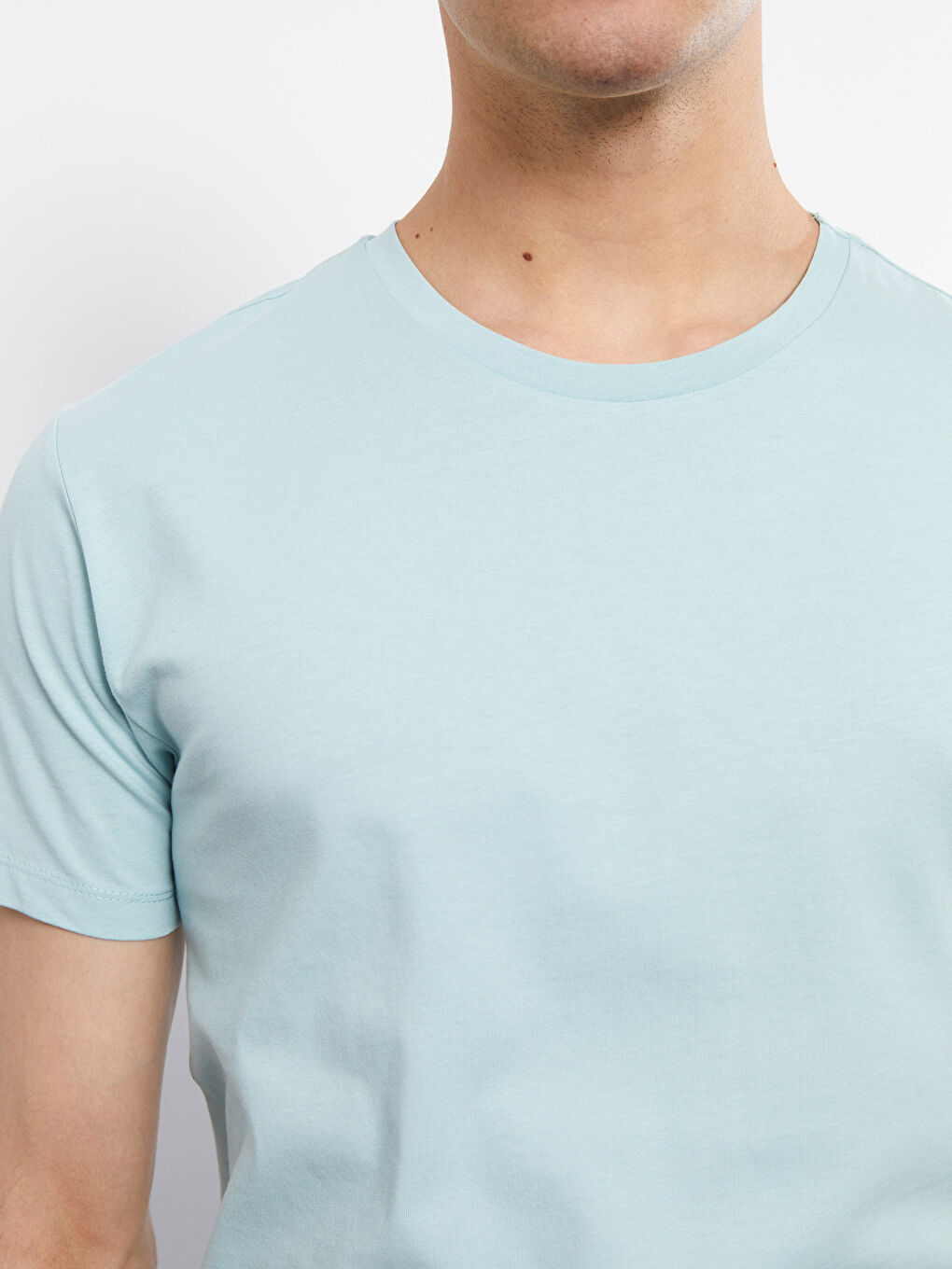 XSIDE Crew Neck Short Sleeve Basic Combed Cotton Men's T-shirt -S2GG74Z8-FFV