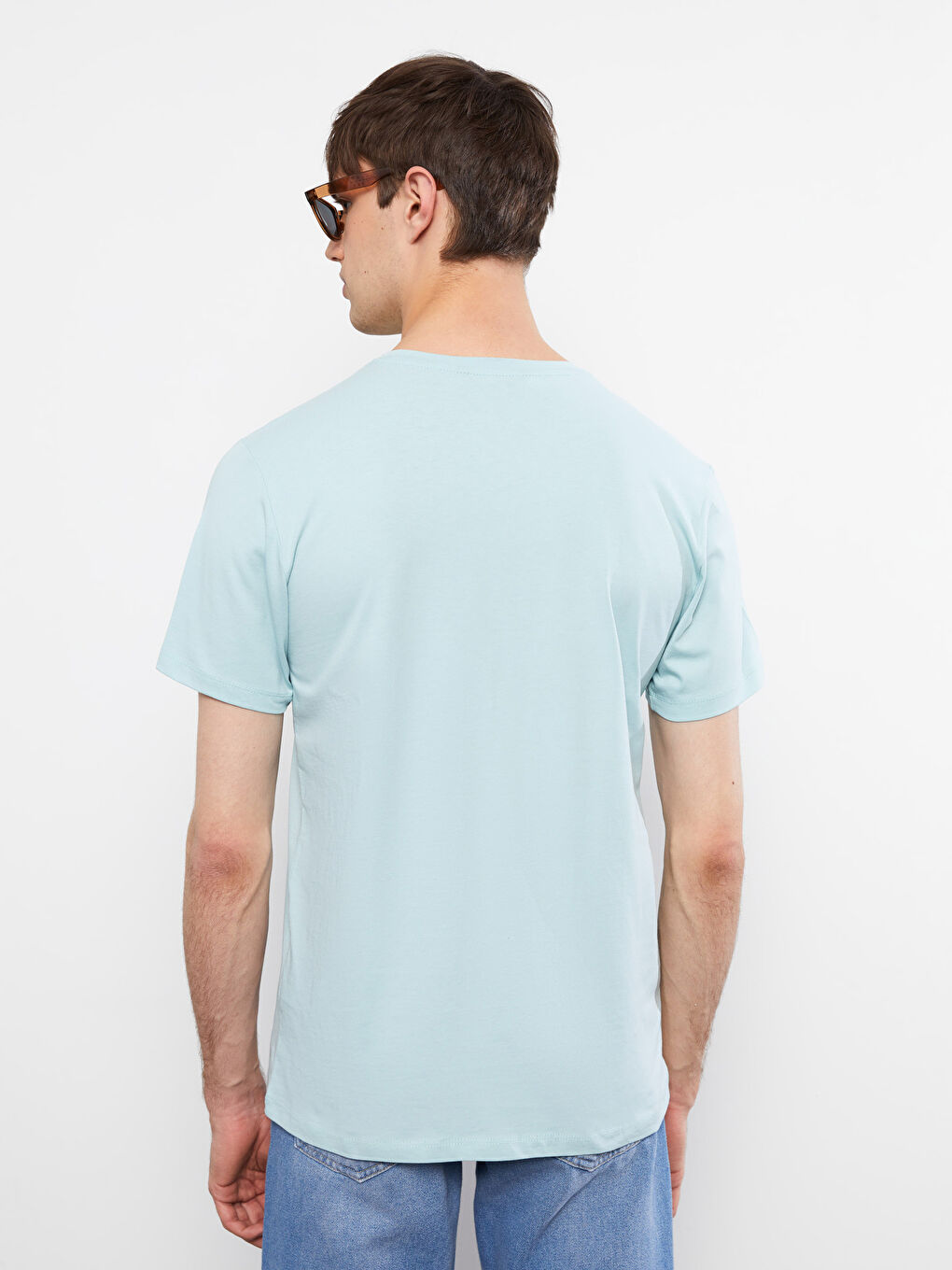 XSIDE Crew Neck Short Sleeve Basic Combed Cotton Men's T-shirt -S2GG74Z8-FFV