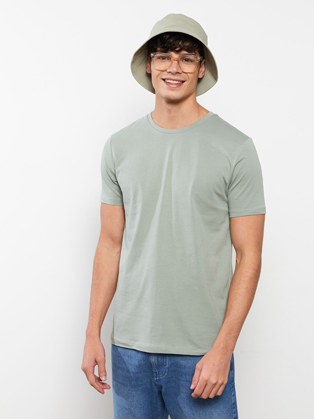 تيشيرت للرجال أساسي بأكمام قصيرة ورقبة دائرية من القطن الممشط-2