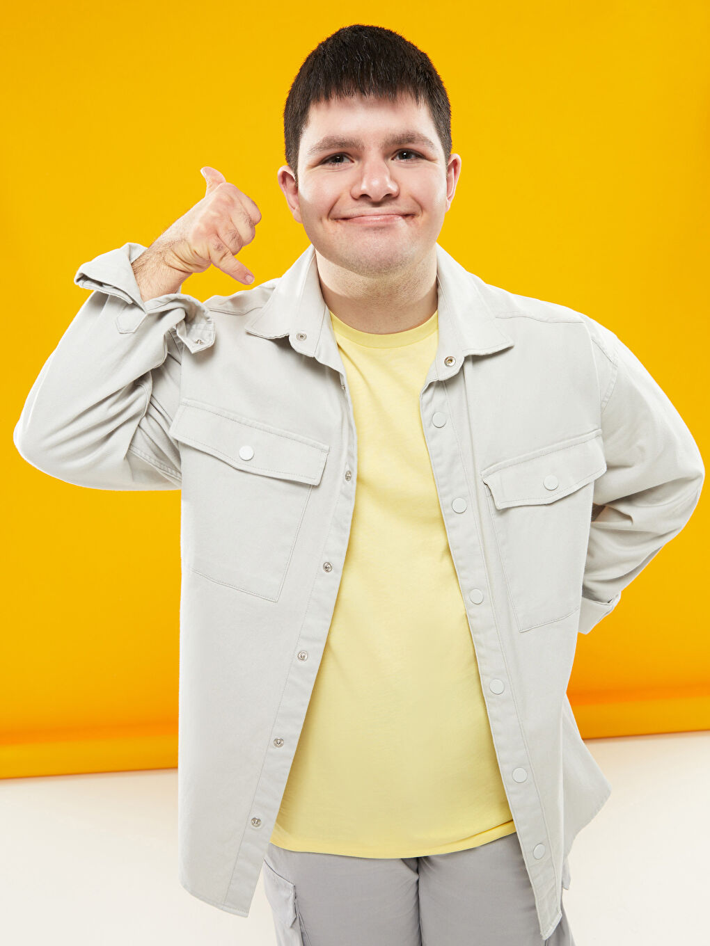 تيشيرت رجالي ياقة دائرية كم قصير قطن ممشط أساسي-5