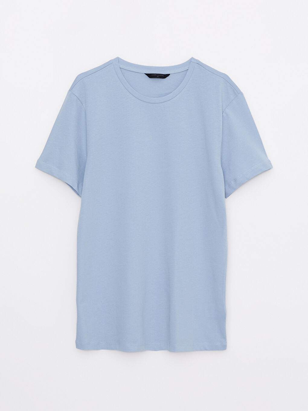 تيشيرت رجالي ياقة دائرية كم قصير قطن ممشط أساسي-5