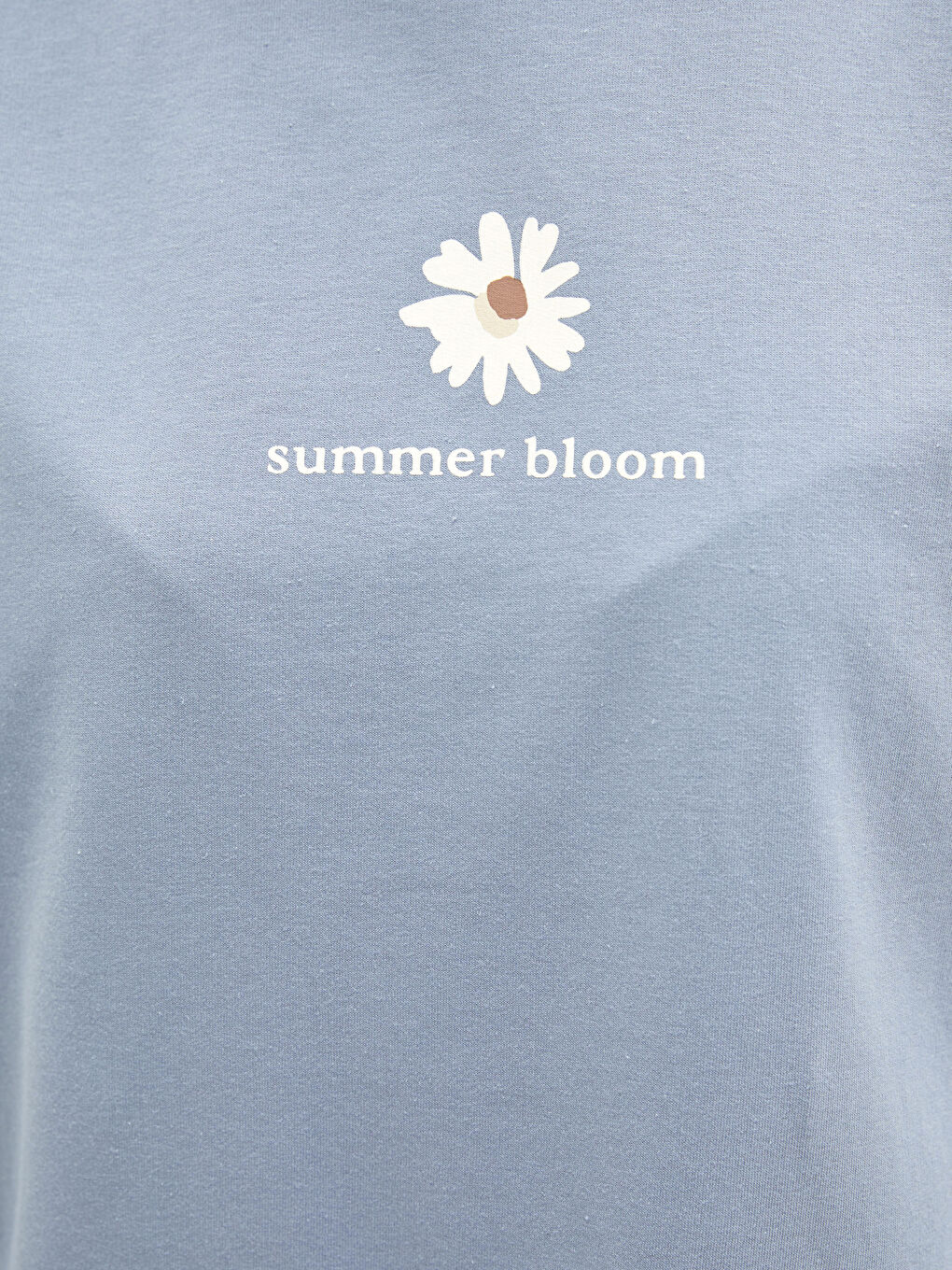 Mavi Bisiklet Yaka Baskılı Uzun Kollu Kadın Sweatshirt Tunik-3