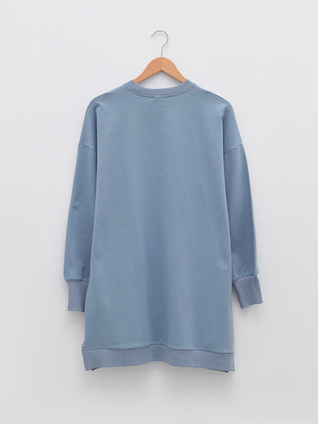 Mavi Bisiklet Yaka Baskılı Uzun Kollu Kadın Sweatshirt Tunik-6