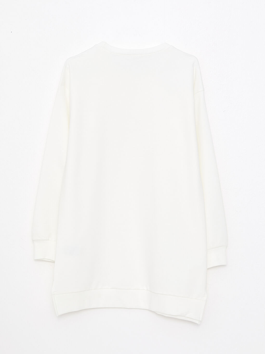 Суитшърт туника с кръгло деколте, бродиран, дълъг ръкав за жени-6