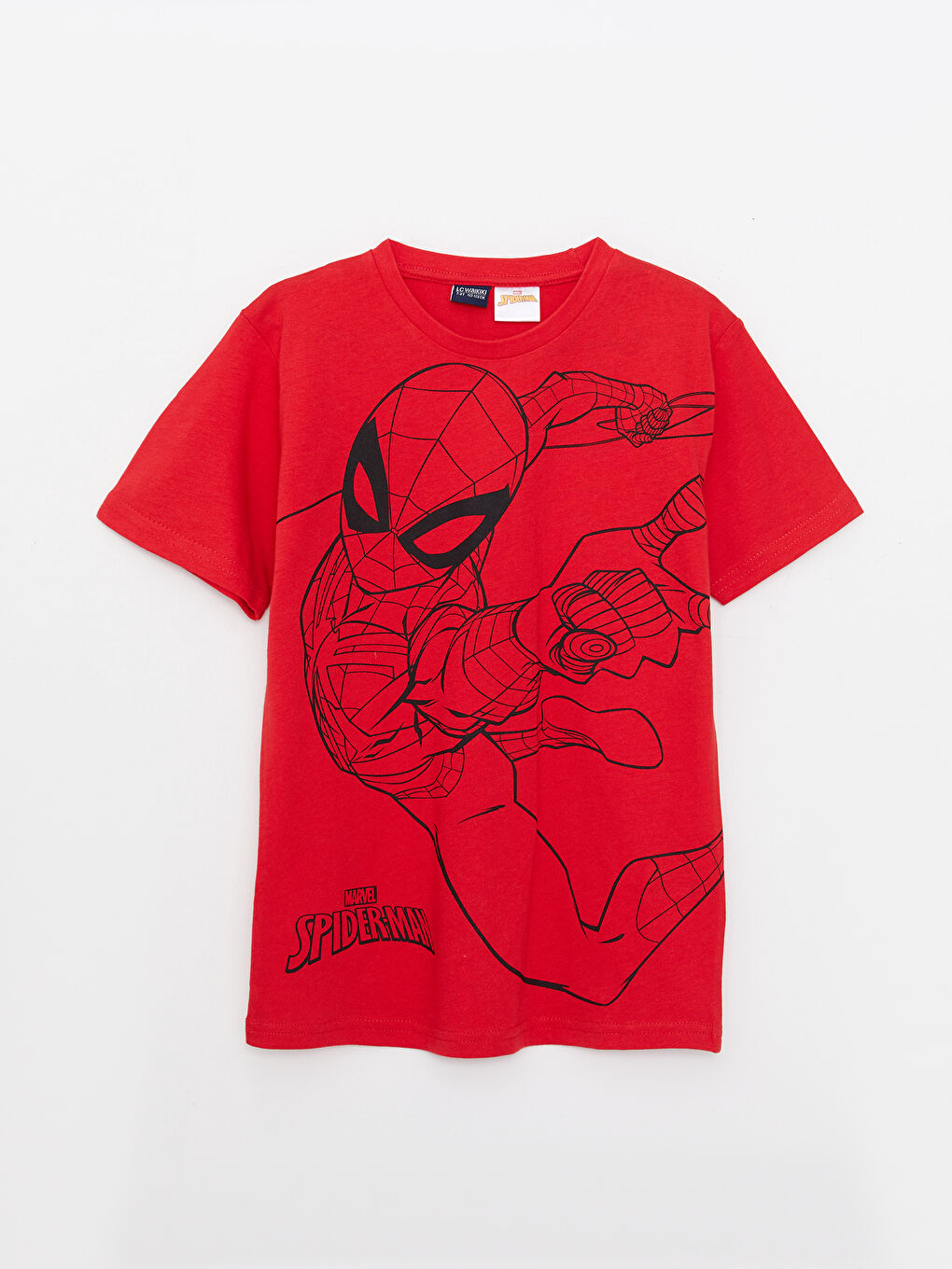 LCW Kids Crew Neck Spider-Man Printed Short Sleeve Boys' T-Shirt and Shorts -S2GH15Z4-HPF