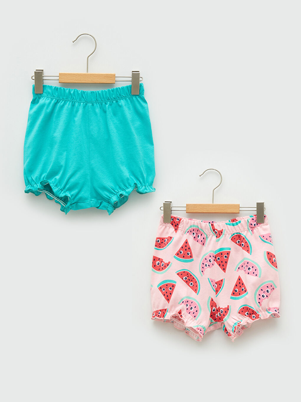 LCW baby Elastic Waist Cotton Baby Girl Pajama Bottoms 2-Pack -S2GH17Z1-LSZ