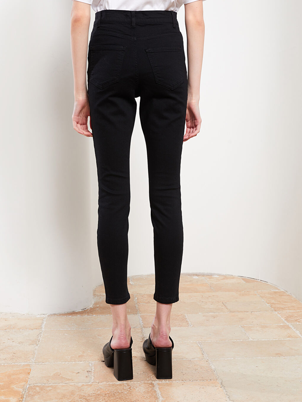 Siyah Yüksek Bel Jüpiter Süper Skinny Fit Kadın Jean Pantolon-4