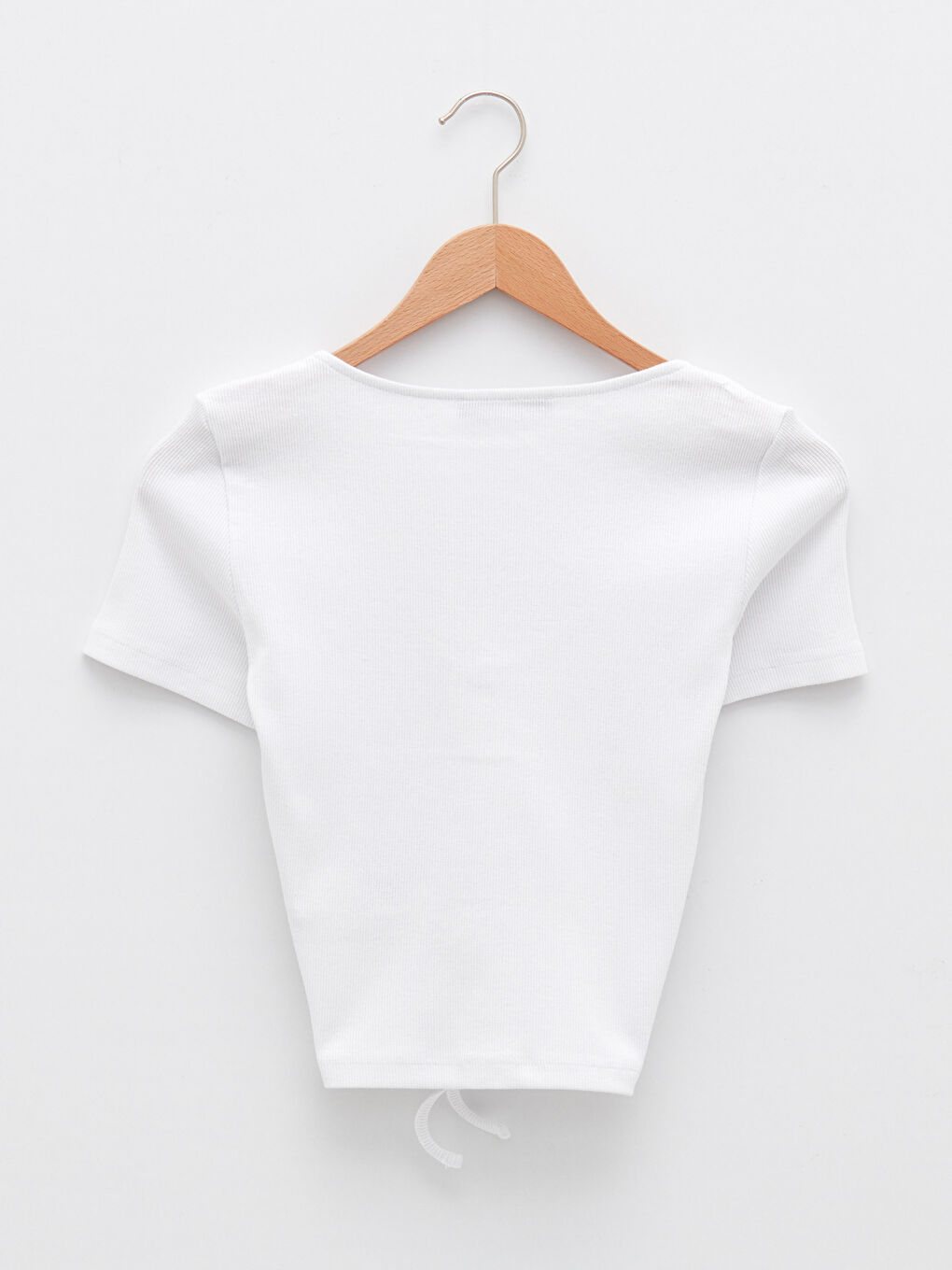 قميص قصير بياقة على شكل حرف V وكم قصير للسيدات-7