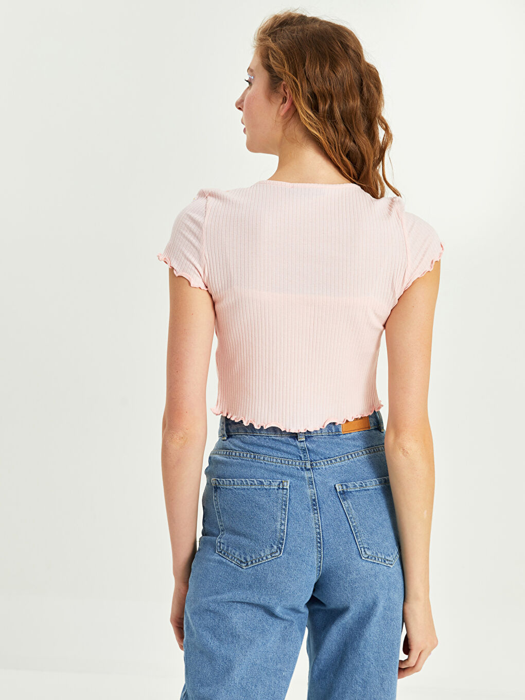 Cardigan cu Decolteu în V Brodat cu Mânecă Scurtă și Legare Frontală pentru Femei-4