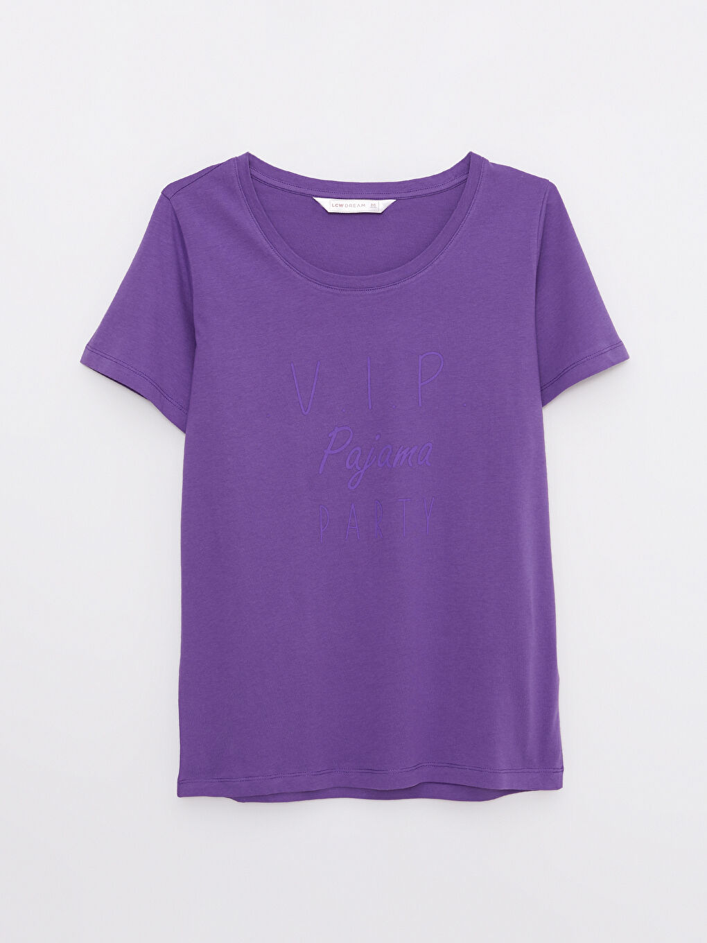 Ensemble de Pyjama en Coton à Manches Courtes Imprimé Col Rond pour Femmes-5