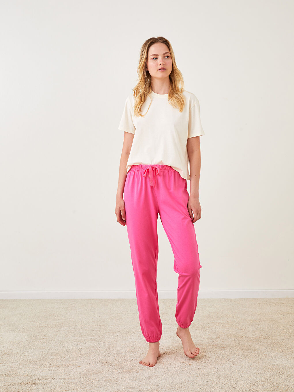 Παντελόνι Πιτζάμας Jogger Γυναικείο Βαμβακερό Με Λάστιχο Στη Μέση