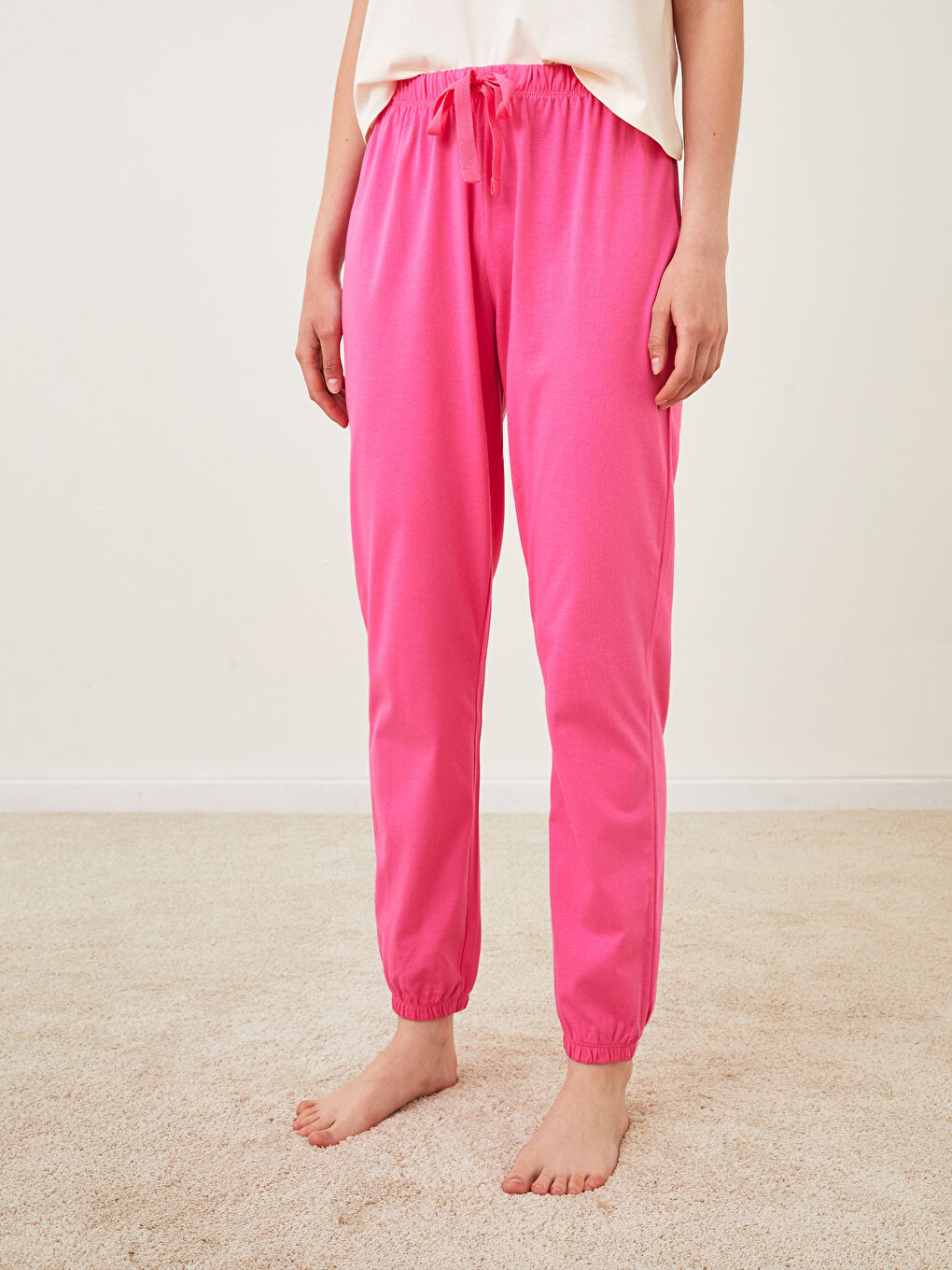 Παντελόνι Πιτζάμας Jogger Γυναικείο Βαμβακερό Με Λάστιχο Στη Μέση-3