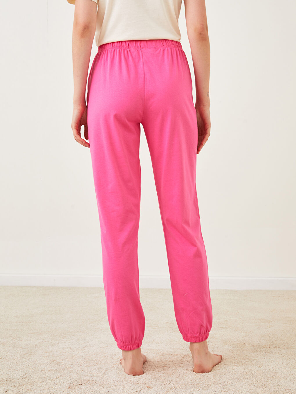 Παντελόνι Πιτζάμας Jogger Γυναικείο Βαμβακερό Με Λάστιχο Στη Μέση-4