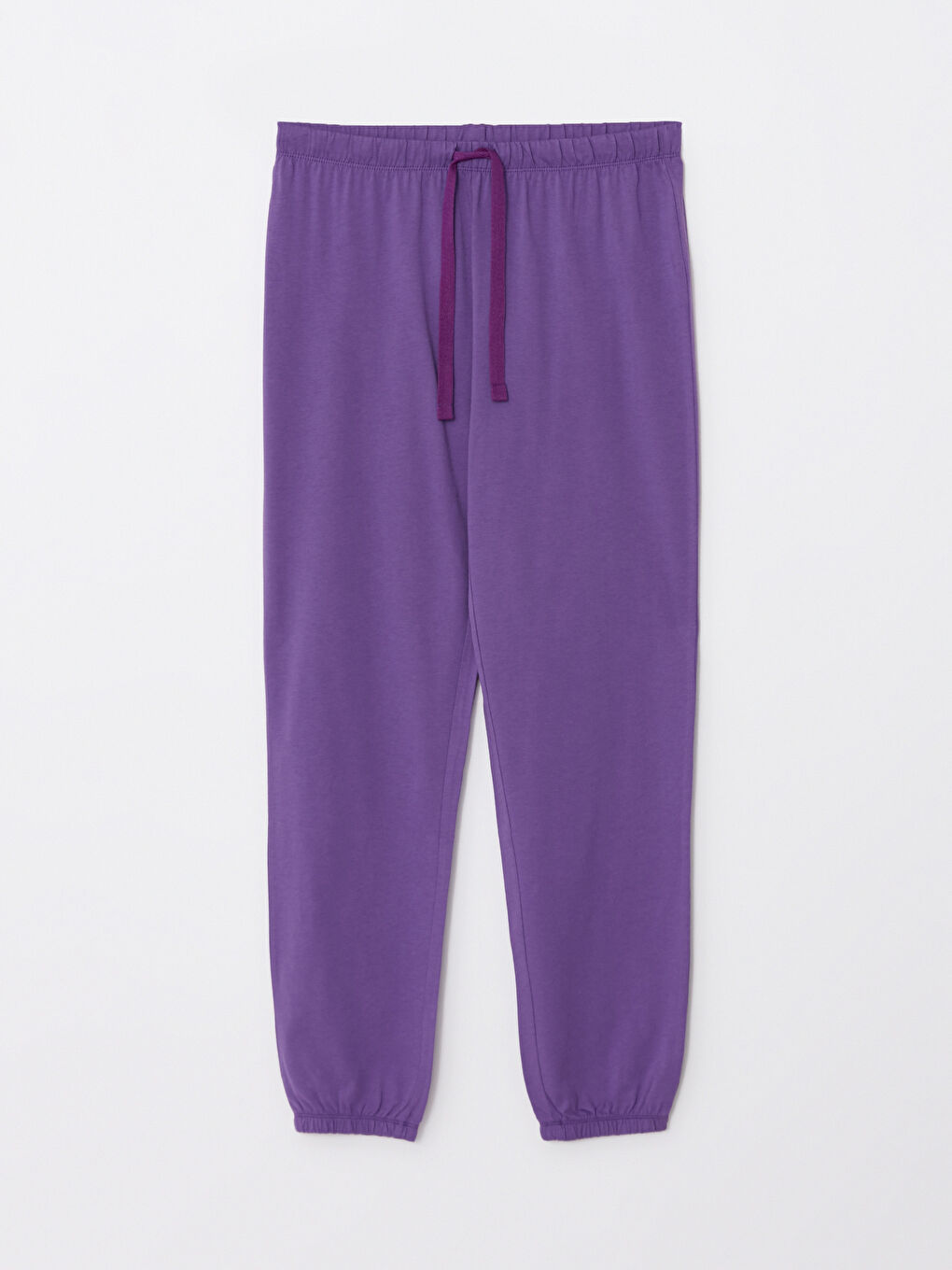 LCW DREAM Mor Beli Lastikli Düz Pamuklu Kadın Jogger Pijama Alt - 5