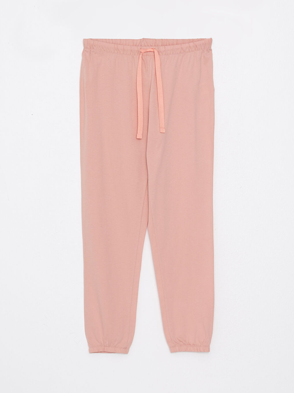 LCW DREAM Pembe Beli Lastikli Düz Pamuklu Kadın Jogger Pijama Alt - 5