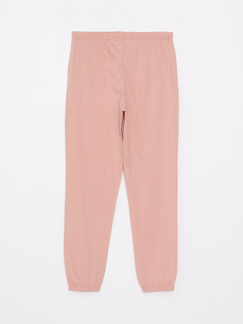 LCW DREAM Pembe Beli Lastikli Düz Pamuklu Kadın Jogger Pijama Alt - 6