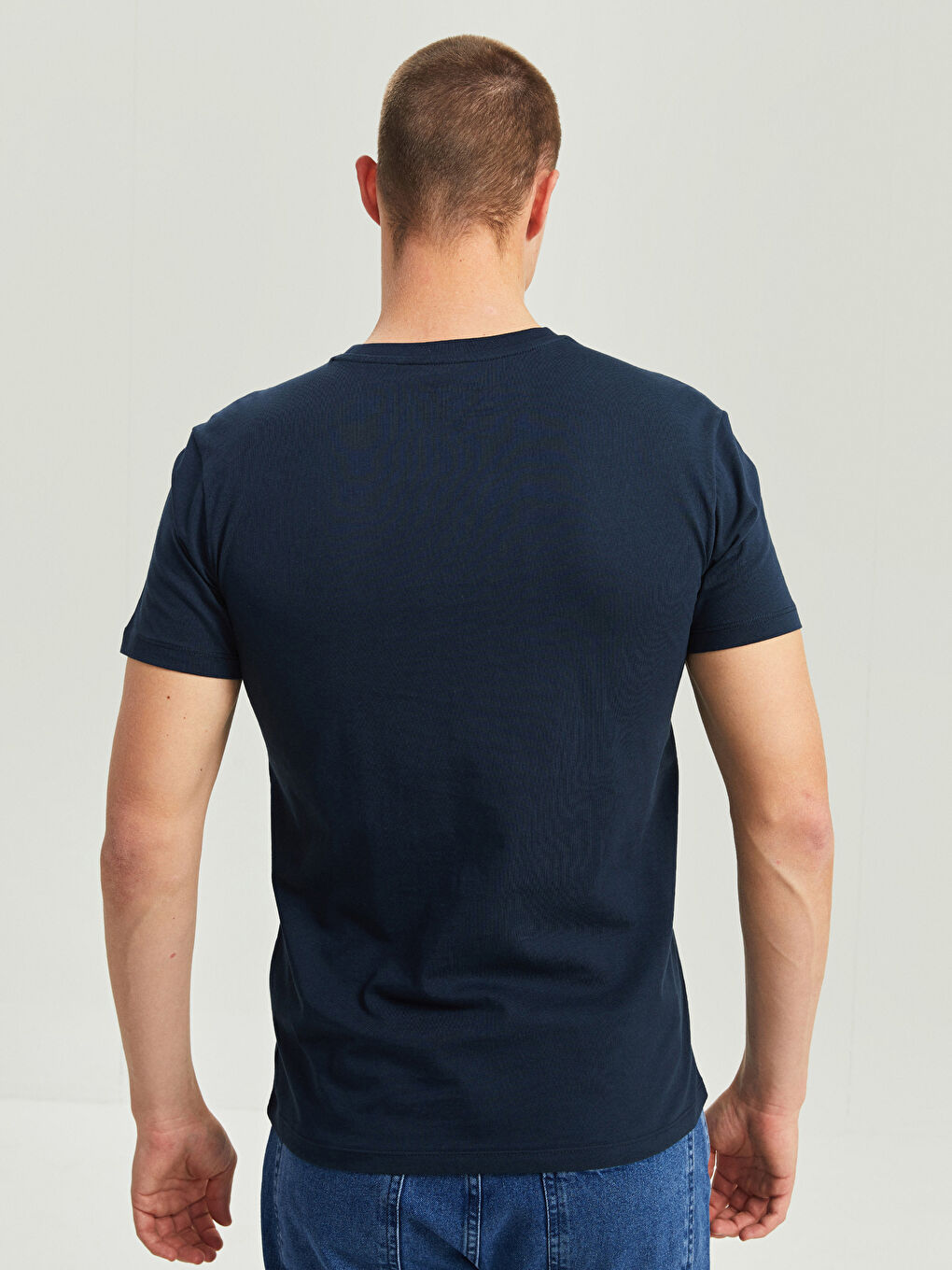 T-shirt pour Hommes en Coton Peigné à Manches Courtes avec Col Rond Imprimé Yale University-4