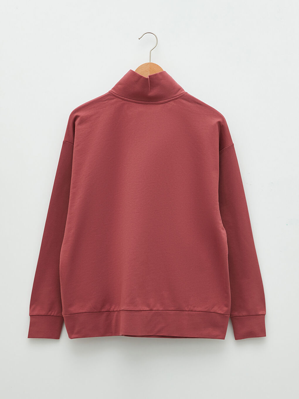 Ženska dukserica sa uspravnom kragnom, dugim rukavima i od pamuka-6