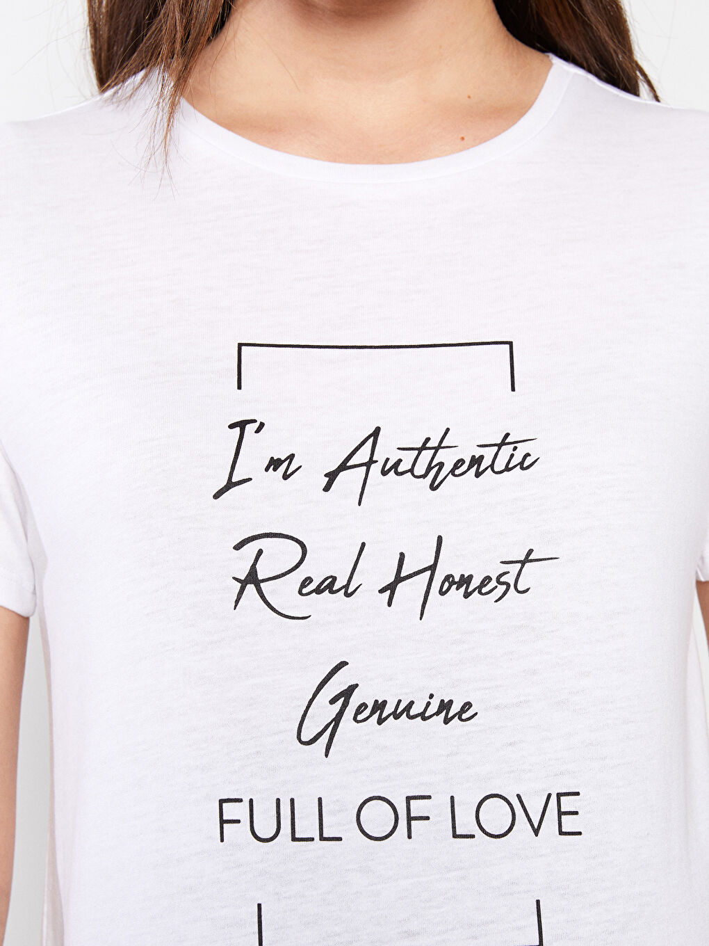 Crew Neck Letter Printed Short Sleeve Maternity T-Shirt-3