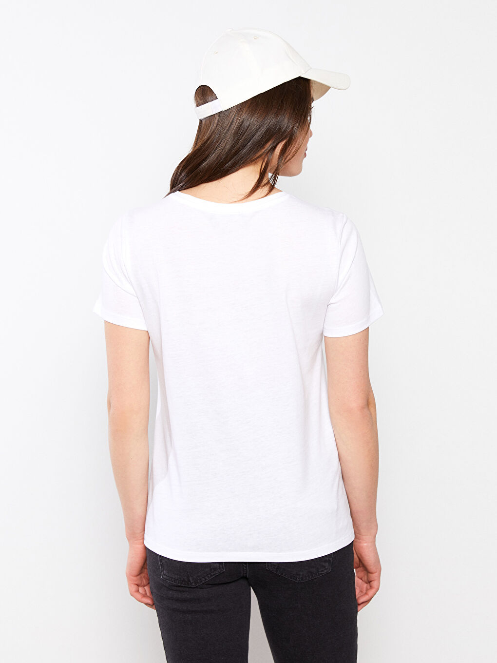 Crew Neck Letter Printed Short Sleeve Maternity T-Shirt-4