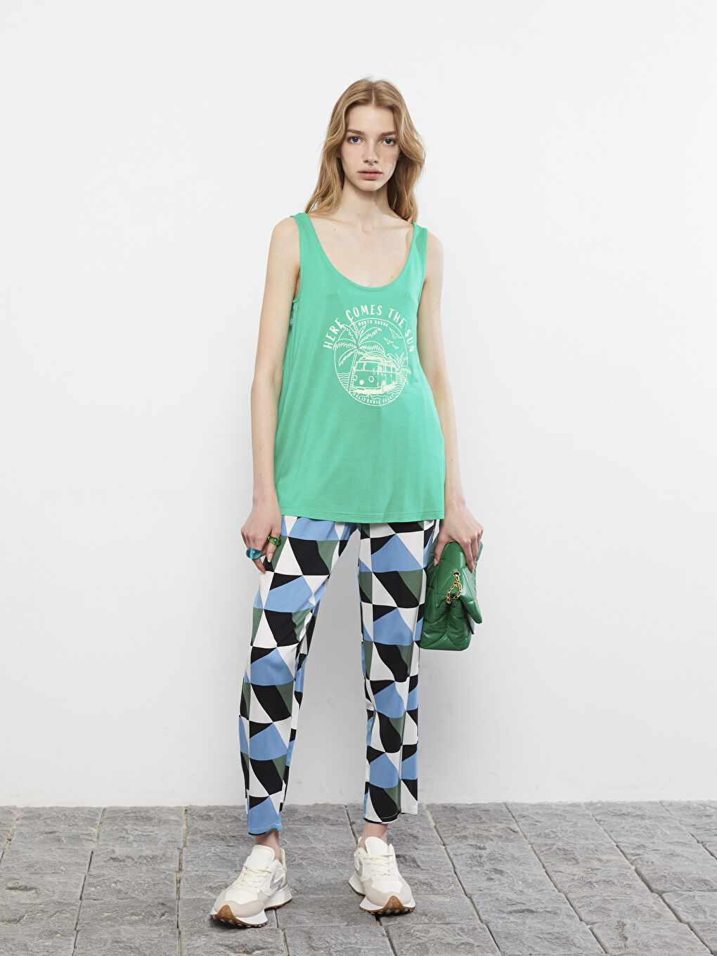 U Neck Printed Viscose Female Athlete -S2GI69Z8-GHU