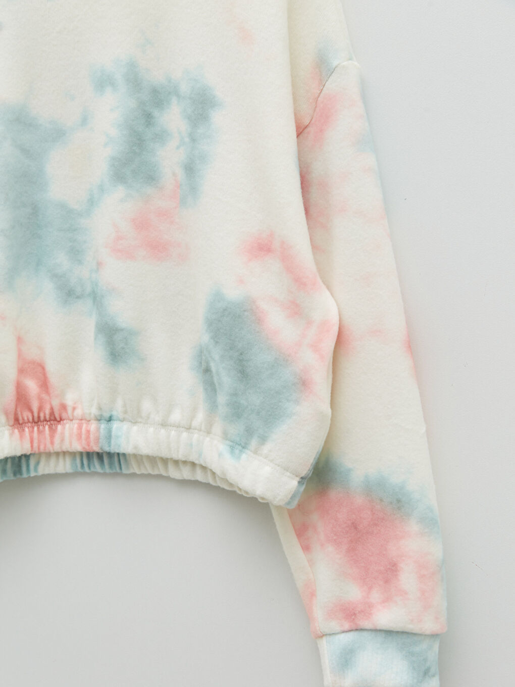 Crew Neck Tie-Dye Patterned Long Sleeve Girls' Sweatshirt and Tracksuit Bottoms-2