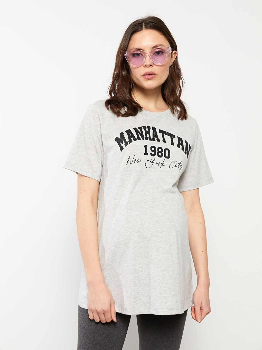 Žena SIVA Majica kratkih rukava