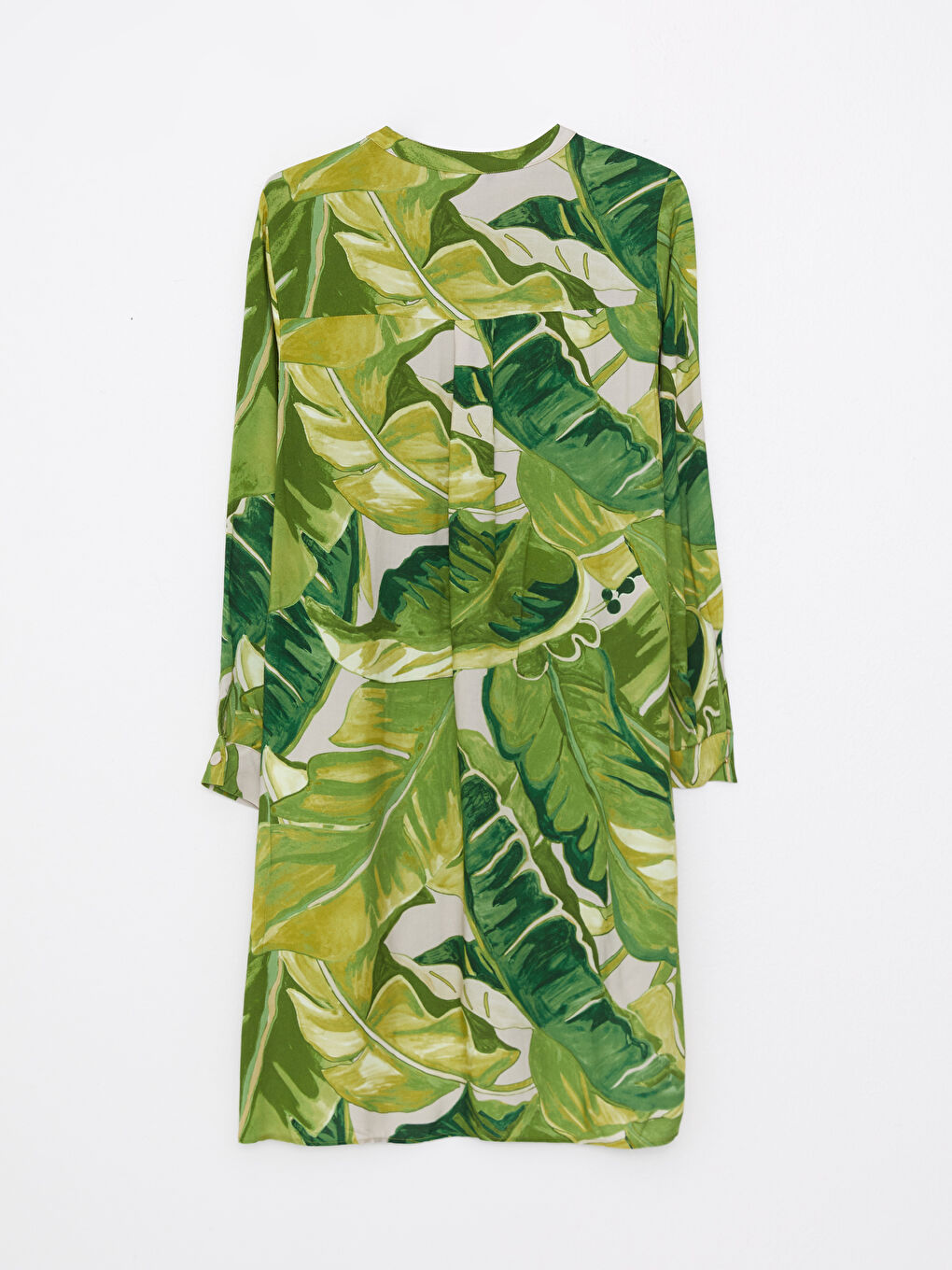 Karışık Bisiklet Yaka Desenli Uzun Kollu Viskon Kadın Tunik-7