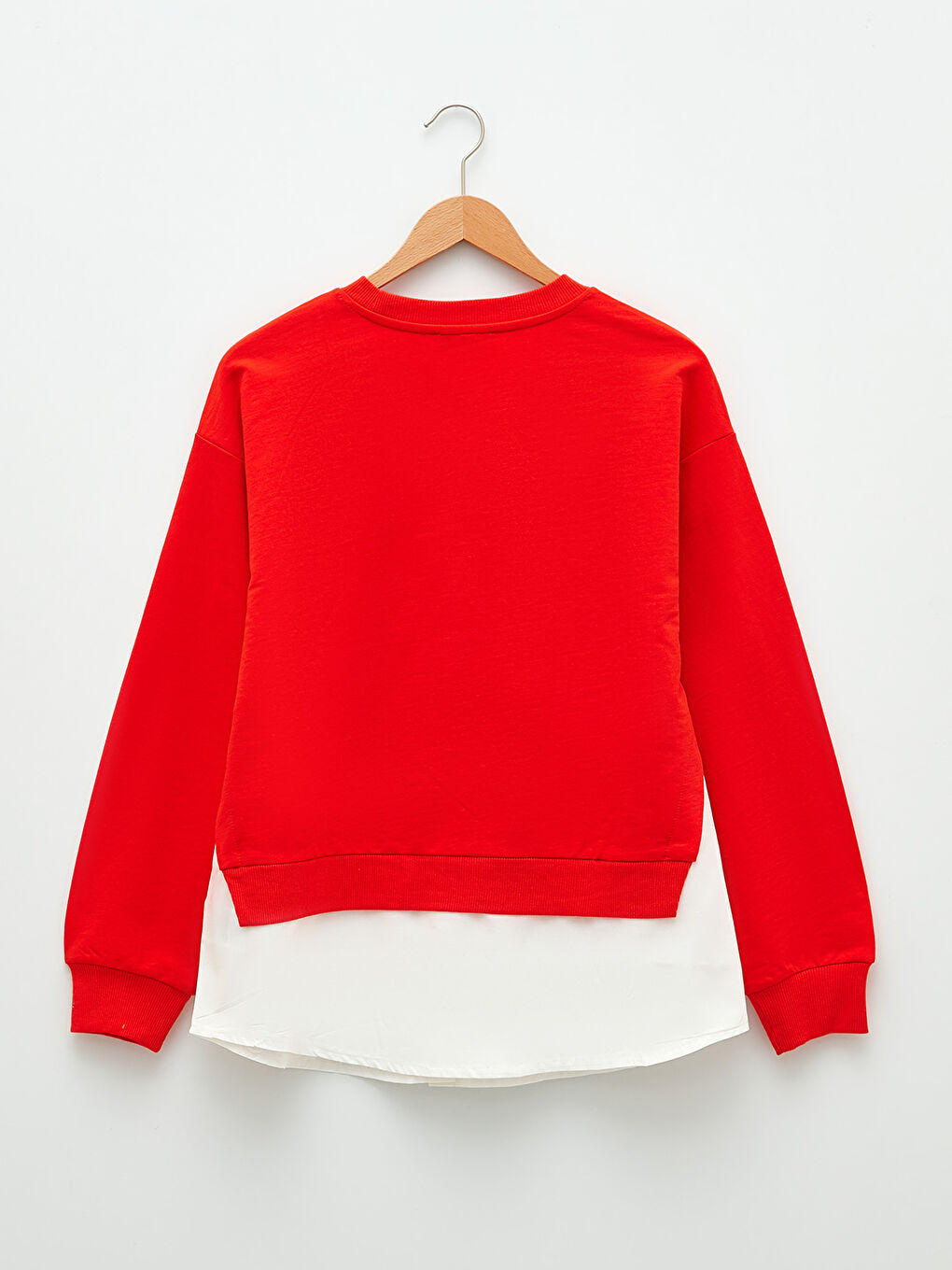 Turuncu Bisiklet Yaka Yazı Baskılı Uzun Kollu Kadın Sweatshirt-6